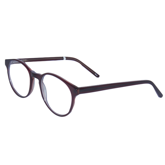 Maroon Round Acetate Frame